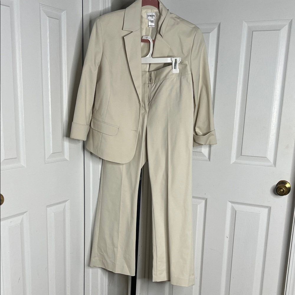 Chico's Cream Blazer and Suit Jacket Set